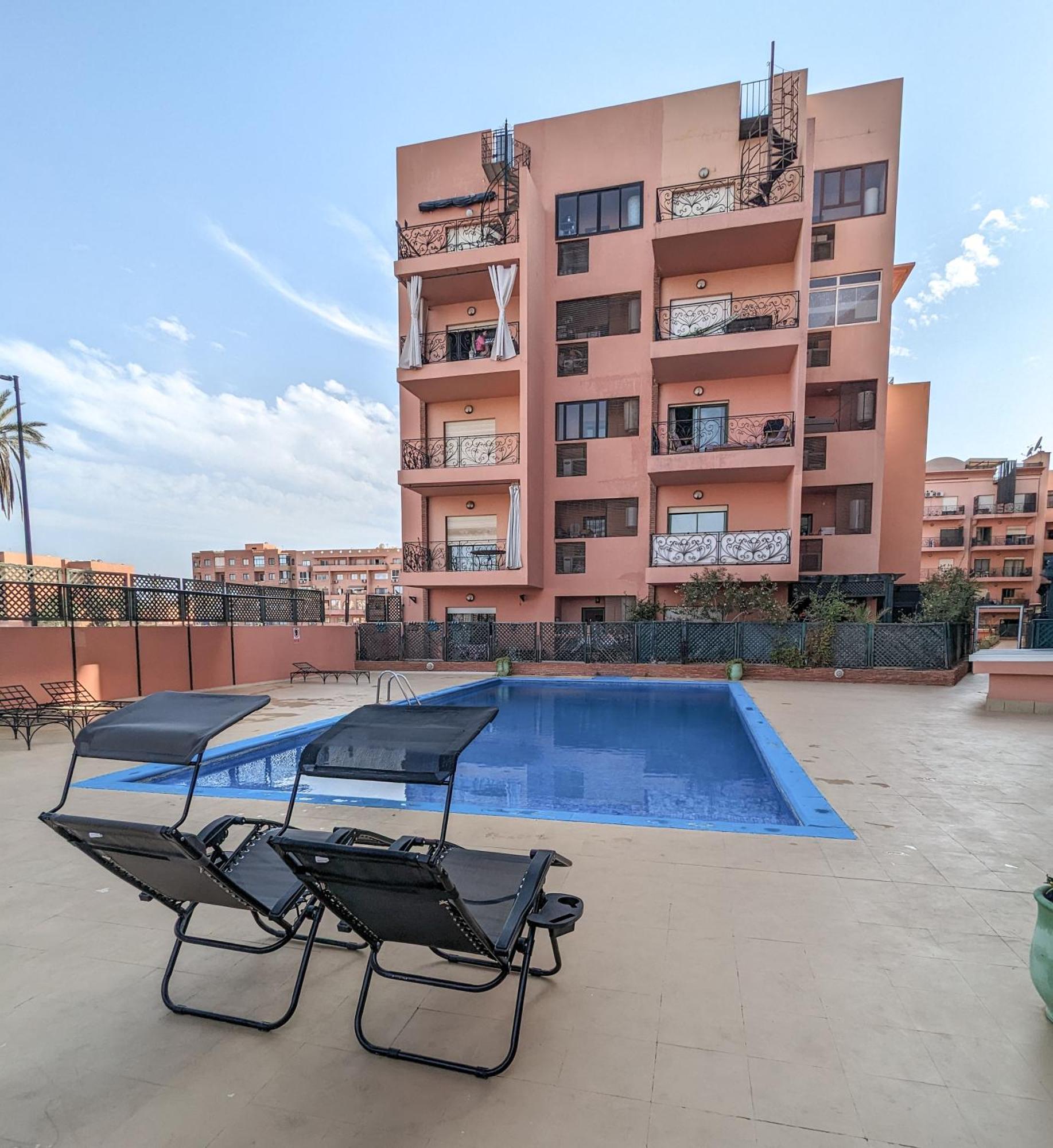 Apartement Panoramic View Majorelle Garden With Pool มาร์ราเกช ภายนอก รูปภาพ