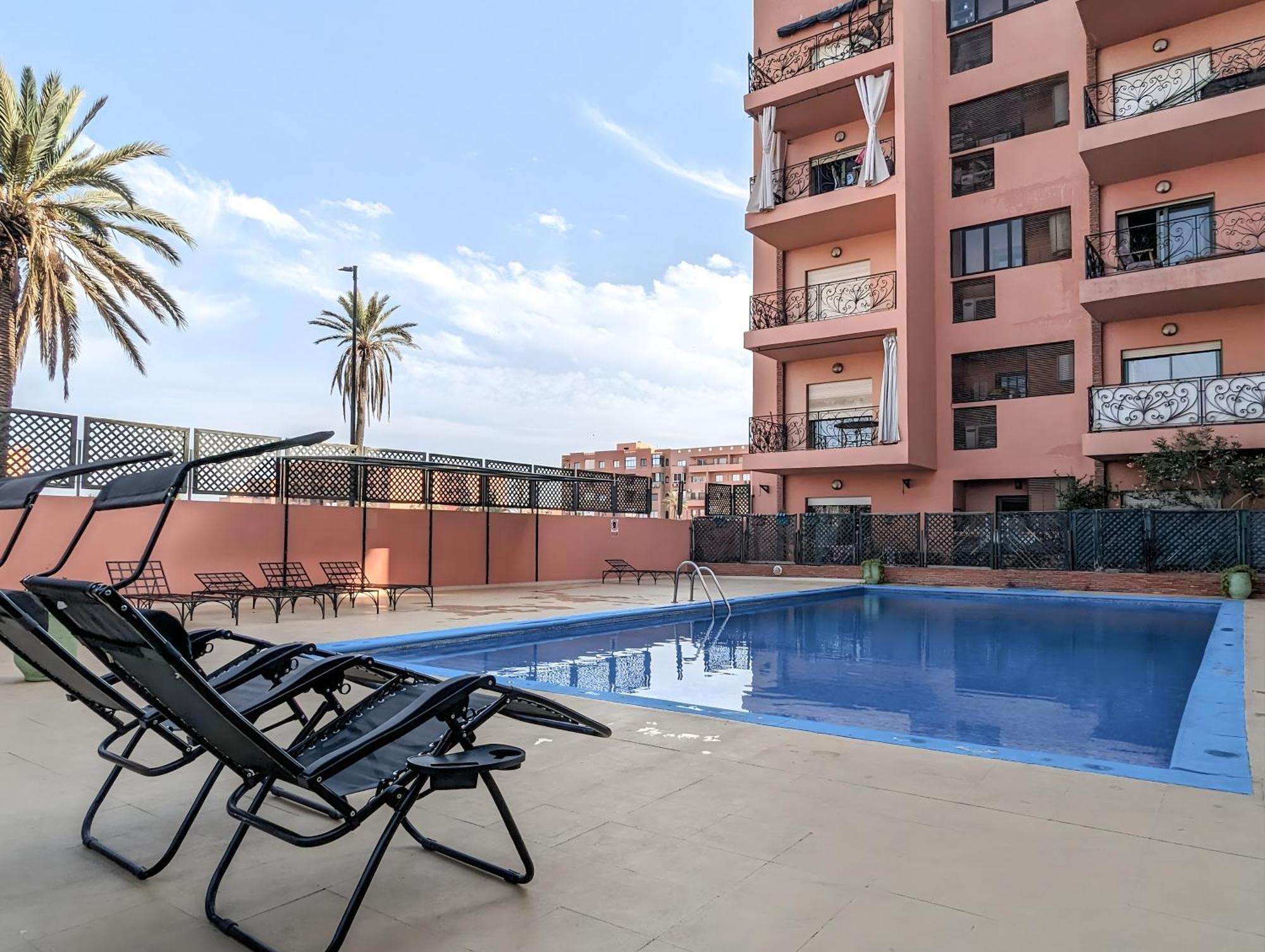 Apartement Panoramic View Majorelle Garden With Pool มาร์ราเกช ภายนอก รูปภาพ